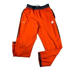 Nike Clemson Tigers Mens Large Orange Track Pants Athletic Warm Up Joggers